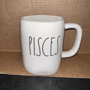 Rae Dunn White Pisces Mug